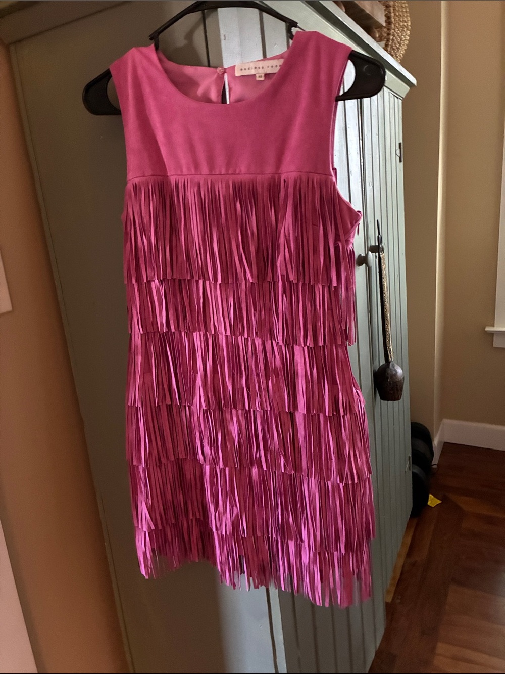 Endless Rose Hot Pink Layered Fringe Mini Dress